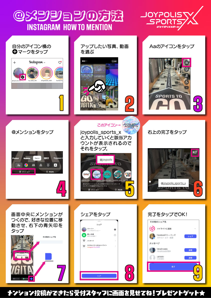 メンションの方法